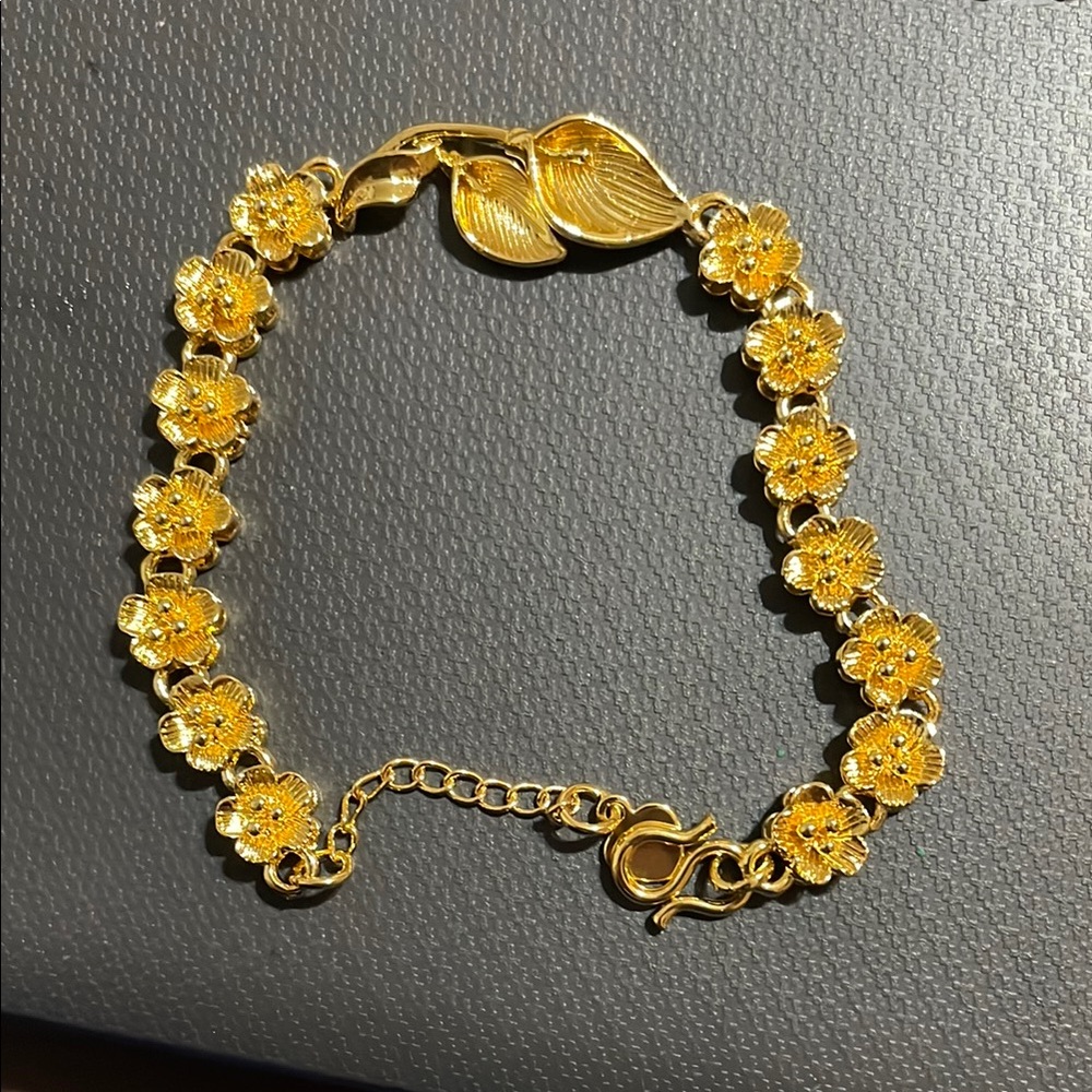 Gold Floral Bracelet